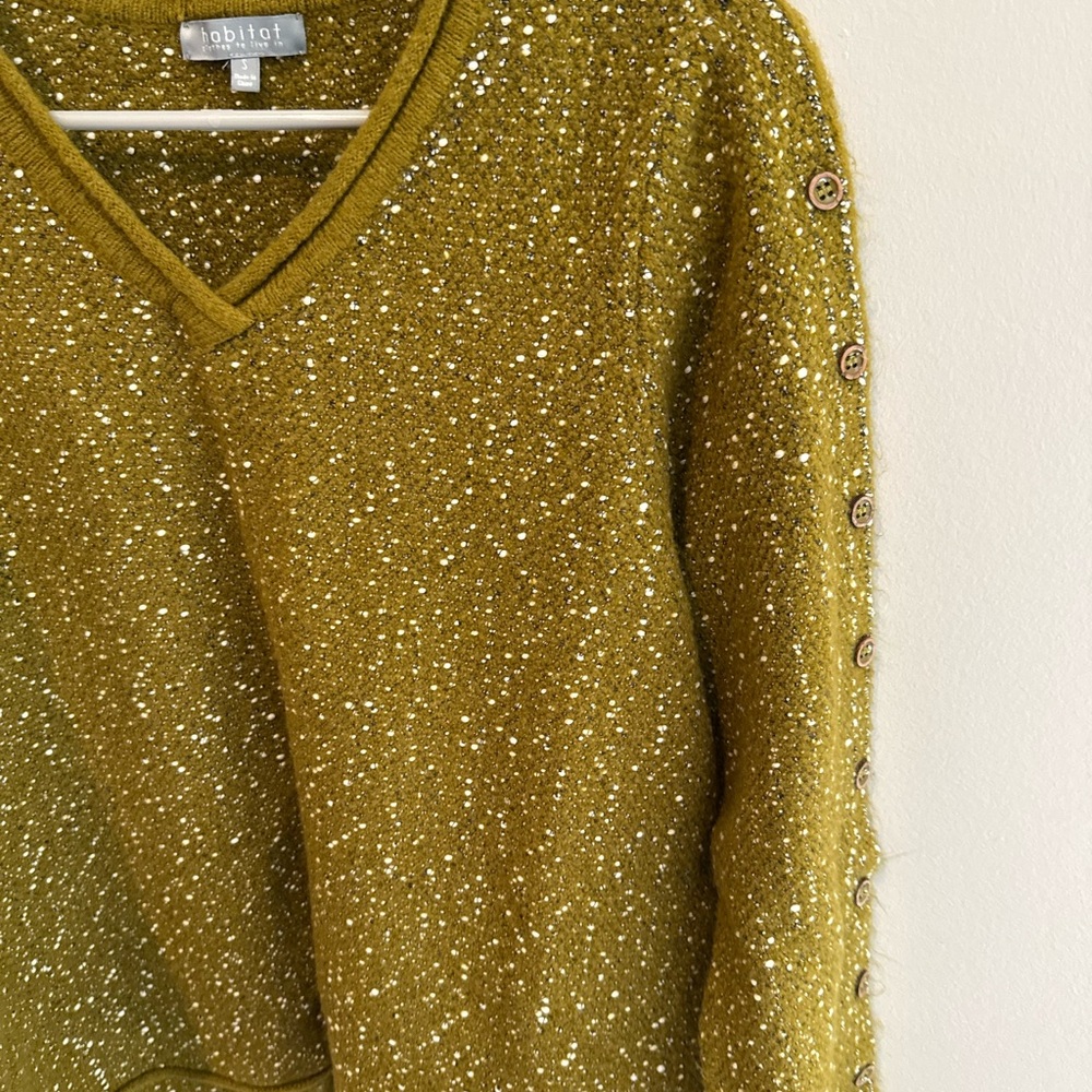 Habitat Olive V-Neck‎ Sweater - Picture 5 of 5